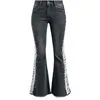 Image de Rock Rebel by EMP Femme Jeans Noirs légèrement délavés et Coupe Bootcut W27L32