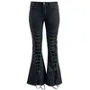 Image de Gothicana by EMP Femme Schwarze Jeans mit dekorativen Schnürungen W29L32