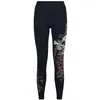 Image de Rock Rebel by EMP Femme Legging Noir avec imprimé tête de Mort et Texte XL