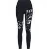 Image de Gothicana by EMP Femme Leggings Noirs avec imprimé intégral de Chauves-Souris M