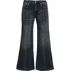 Image de Black Premium by EMP Femme Jean Noir avec Fermeture éclair dissimulée W28L32