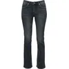 Image de Black Premium by EMP Femme Jeans Gris foncé avec Coup et léger délavage W29L32