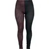 Image de RED by EMP Femme Legging Noir et Rouge à Rayures S