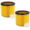 Image de vhbw 2x filtre plissé compatible avec Bosch PAS 12-50 F, PAS 850 aspirateur - noir/argenté/jaune