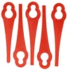 Image de vhbw 5x Lames compatible avec Homebase Sovereign ST05 taille gazon - Lames de rechange, rouge, nylon/plastique