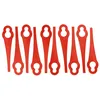 Image de vhbw 10x Lames compatible avec Bosch ART 23 Easytrim Accu, ART 23 LI taille gazon - Lames de rechange, rouge, plastique/nylon