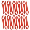 Image de vhbw 20x Lames compatible avec CMI C-Art-10.8/17 taille gazon - Lames de rechange, rouge, plastique/nylon