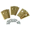 Image de vhbw 9x Lames compatible avec Kress Mission KR133E, KR172, KR136E, KR123E tondeuse - Lames de rechange, or, acier (revêtement en titane)