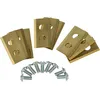 Image de vhbw 9x Lames compatible avec Kress Mission KR173E, KR172E, KR174E, KR233E tondeuse - Lames de rechange, or, acier (revêtement en titane)