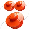 Image de Nemaxx® FS1 Tap & Go tête à Fil (tête de Coupe)   système Semi-Automatique Double Fil   pour débroussailleuse   M10 x 1,25 Filetage à Gauche   2 mm   diamètre de Coupe 380 mm   Orange (3 pièces)
