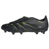 Image de Adidas Mixte Predator League Fold-Over Tongue Firm Ground/Multi Ground Football Boots, Core Black/Carbon/Lucid Lemon, 46 EU