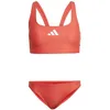 Image de Adidas Femme 3 Stripes V-Back Bikini, Semi Lucid Red/White, 36