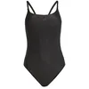 Image de adidas Iconisea Ribbed Maillot de bain une pièce rembourré à bretelles fines pour femme, noir, 38
