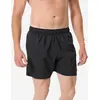 Image de Short de bain homme, noir logo blanc