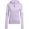 Image de Adidas Femme Own The Run Winterized Hooded Half-Zip, Powder Plum, XL