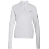 Image de adidas Femme Adi365 Running Iconic Half Zip Sweatshirt, White/Reflective Silver, M