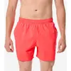 Image de Short de bain homme, rouge logo blanc