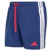 Image de adidas Herren 3 Stripes Swim Shorts 5 inch, Dark Blue/Pure Ruby, XXL