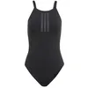 Image de adidas Damen 3-Stripes High Neck 2-Way Straps PEACHSOFT Swimsuit, Black, 38