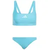 Image de adidas Damen 3 Stripes V-Back Bikini, Lucid Cyan/Flash Aqua, 46