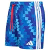 Image de adidas Herren Football-Inspired Graphic Swim Shorts 5 inch, Semi Blue Burst/White, M