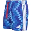 Image de adidas Herren Football-Inspired Graphic Swim Shorts 5 inch, Semi Blue Burst/White, S
