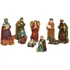Image de Spetebo Lot de 10 figurines de crèche de Noël peintes à la main - 11 cm - Accessoires pour crèche