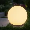 Image de Spetebo Lampe solaire LED avec piquet de terre - 30 cm - Éclairage décoratif de jardin avec aspect verre dépoli - Lampe solaire de jardin pour terrasse, balcon, extérieur - Étanche