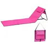 Image de Spetebo Tapis de couchage pliable avec dossier réglable - Rose - Chaise longue de plage 152 x 51 cm pliable avec sangle de transport - Chaise longue de jardin, camping, pique-nique, voyage, vacances