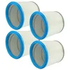 Image de vhbw 4x filtre plissé compatible avec Hitachi Hikoki RNT 1200 aspirateur - blanc/argenté/bleu