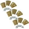 Image de vhbw 27x Lames compatible avec Kress Mission KR113, KR121E, KR120E, KR122E tondeuse - Lames de rechange, or, acier (revêtement en titane)