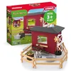 Image de schleich Farm World | Étable des chèvres 42726 | Set avec étable, chèvre, chevreau, clôture & Accessoires | Figurines d’Animaux réalistes | Idée Cadeau Enfants | Jouet Ferme dès 3 Ans | 31 pièces