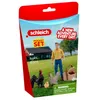 Image de Schleich 81535 Piepmatz Parade Ensemble de figurines avec Paul et poules | Lot de 6 pièces, à partir de 5 ans, favorise l'empathie, jeu de rôle