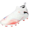 Image de PUMA Chaussures de Football Future 8 Match FG/AG Enfant et Adolescent 30, Heat Fire Black Ravish Orange Pink