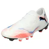 Image de PUMA Chaussures de Football Basses Future 8 Match FG/AG Unisexe 46.5, White Black Glowing Red