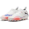 Image de PUMA Mixte Enfant Future 8 Match MG Jr Chaussure de Football, Blanche, Noire, Rouge éclatante, 28 EU