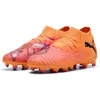 Image de PUMA Chaussures de Football Future 8 Pro FG/AG Enfant et Adolescent 36, Heat Fire Black Ravish Orange Pink