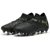 Image de Puma Chaussures de Football Future 8 Match Mxsg Unisexes, Puma Noir pétillant Vert Clair Terrain, 43 EU