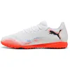 Image de Puma Chaussures de Football Future 8 Play Astro Turf pour Homme, Puma Puma Blanche, Noire, Rouge éclatante, 44 EU