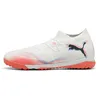 Image de Puma Chaussures de Football Future 8 Match Unisexes, Puma Puma Blanche, Noire, Rouge éclatante, 43 EU