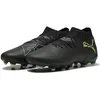 Image de PUMA Future 8 Pro FG/AG Jr Chaussures de Football Unisexes pour Enfant, Puma Noir pétillant Vert Clair Terrain, 5 UK