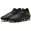 Image de PUMA Future 8 Pro FG/AG Jr Chaussures de Football Unisexes pour Enfant, Puma Noir pétillant Vert Clair Terrain, 38.5 EU