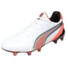 Image de Puma Mixte King Ultimate FG/AG White Silv Chaussures, Blanc Argent Rouge Brillant Noir, 46 EU