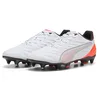 Image de PUMA Chaussures de Football King Pro MxSG Unisexe 43, White Silver Glowing Red Metallic