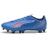 Image de PUMA Chaussures de Football Unisexes Ultra 6 Play FG/AG, PUMA Ultra Bleue, Blanche et Rouge, 42 EU
