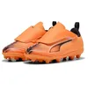 Image de PUMA Chaussures de Football Ultra 6 Play FG/AG Enfant 36, Heat Fire Black Ultra Blue Orange