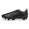 Image de PUMA Mixte Enfant Ultra 6 Play FG/AG Jr, Puma Noir Pétillant Vert Clair Terrain, 29 EU