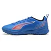 Image de Puma Chaussures de Football Ultra 6 Play TT Jr Unisexes pour Enfant, Puma Ultra Bleue, Blanche et Rouge, 35.5 EU
