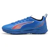Image de Puma Chaussures de Football Ultra 6 Play TT Jr Unisexes pour Enfant, Puma Ultra Bleue, Blanche et Rouge, 38.5 EU