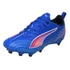 Image de PUMA Chaussures de Football Ultra 6 Play FG/AG Jr Unisexes pour Enfants, PUMA Ultra Bleue, Blanche et Rouge, 4.5 UK